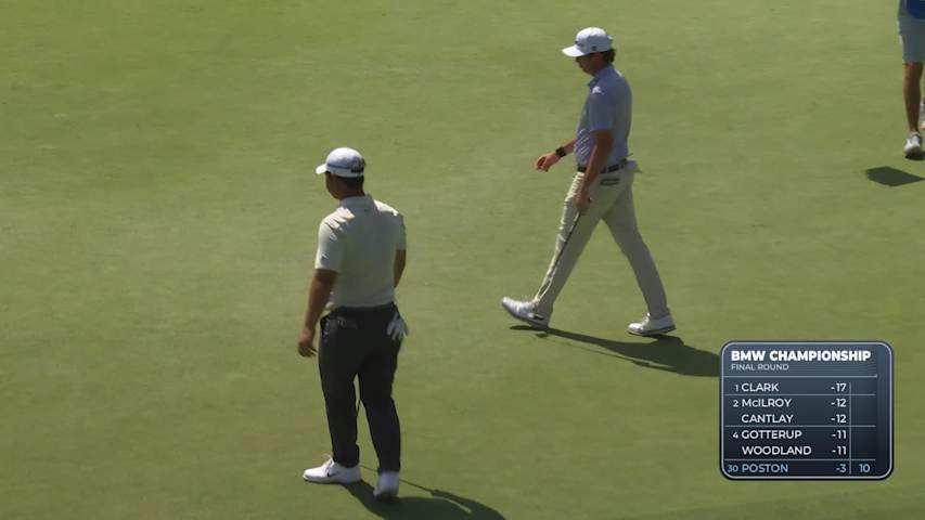 J.T. Poston holes 27-foot shot for birdie on No. 11 at BMW Championship