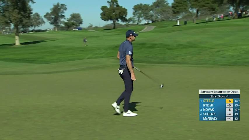 Brendan Steele converts birdie putt at Farmers