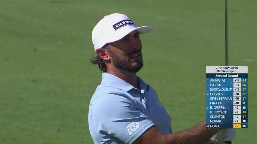 Max Homa's 127-yard approach sets up birdie on No. 11 at Mexico Open
