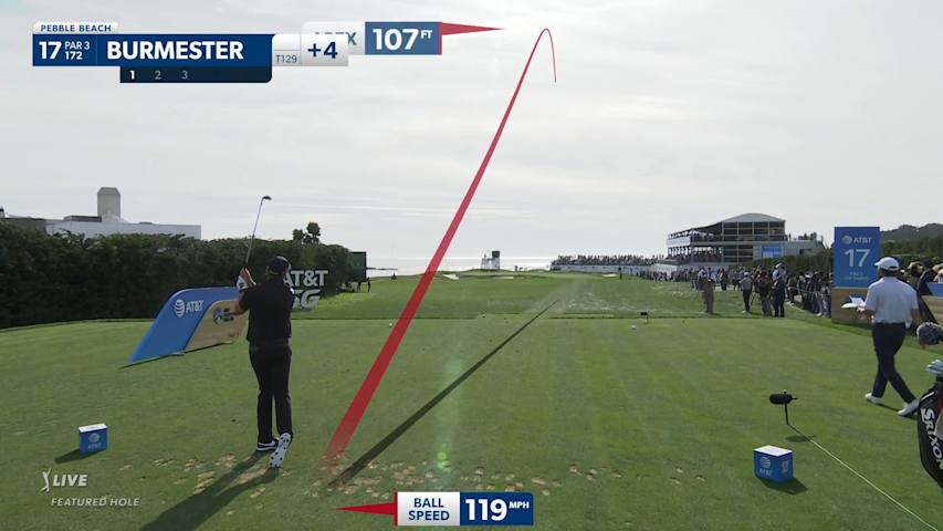 Dean Burmester sticks tee shot to set up birdie at AT&T Pebble Beach