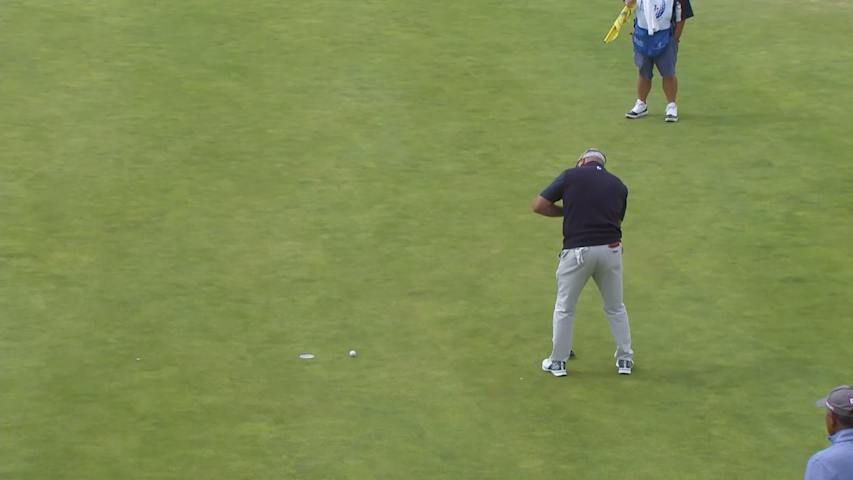 David Bransdon makes eagle putt on No. 15 at Hoag Classic