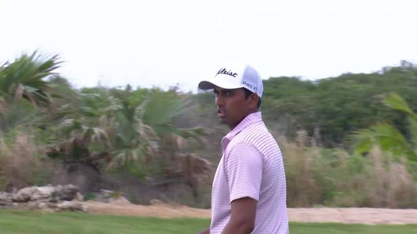 Sudarshan Yellamaraju's up-and-down for birdie at The Bahamas Great Abaco Classic