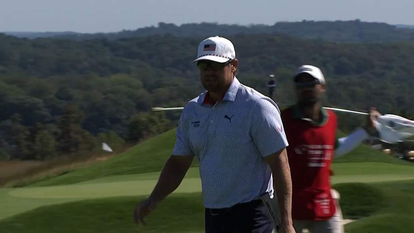 Kyle Westmoreland makes birdie putt from fringe at Korn Ferry Tour Champ