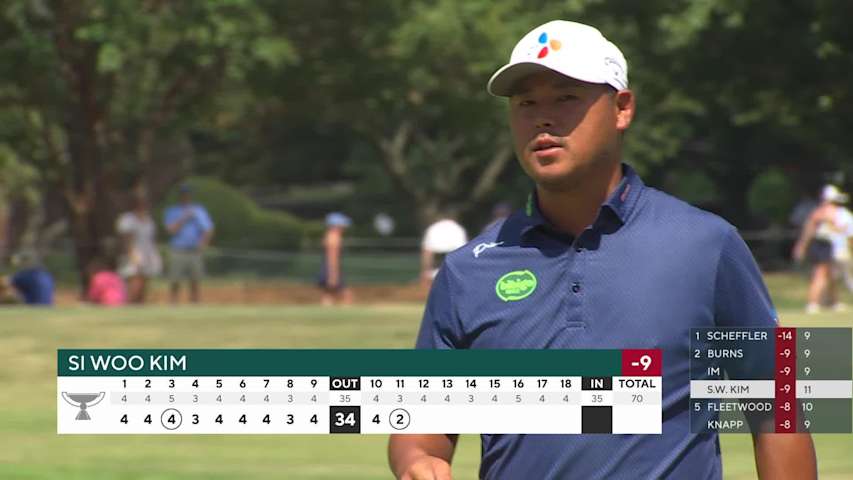 Si Woo Kim sinks 40-foot birdie putt on No. 11 at FedEx St. Jude