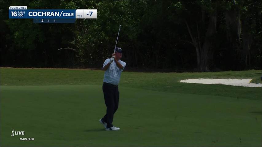 Russ Cochran sticks approach to set up birdie at Zurich Classic