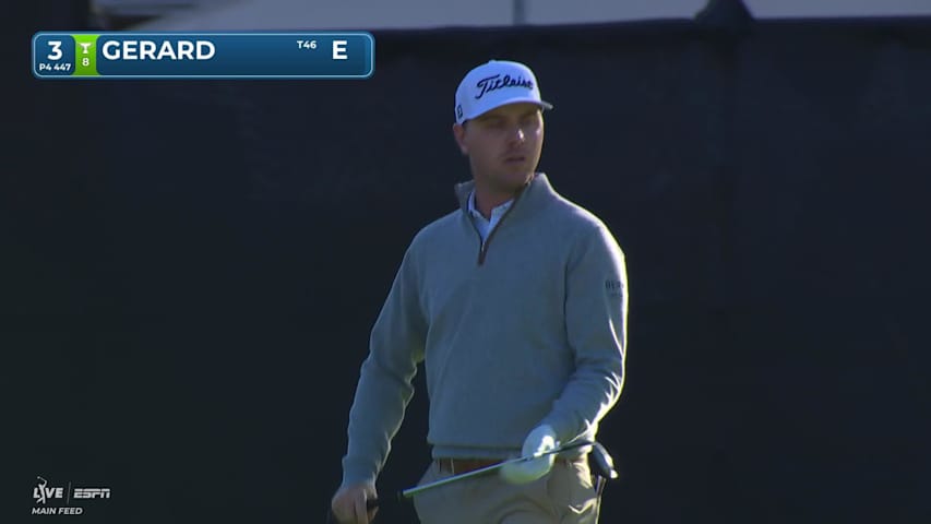 Ryan Gerard holes out 25-foot birdie putt on No. 3 at The Genesis