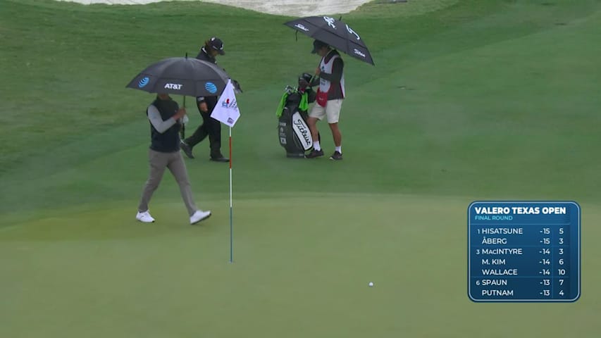 S.H. Kim gets up-and-down from 53 feet for birdie on No. 17 at Valero