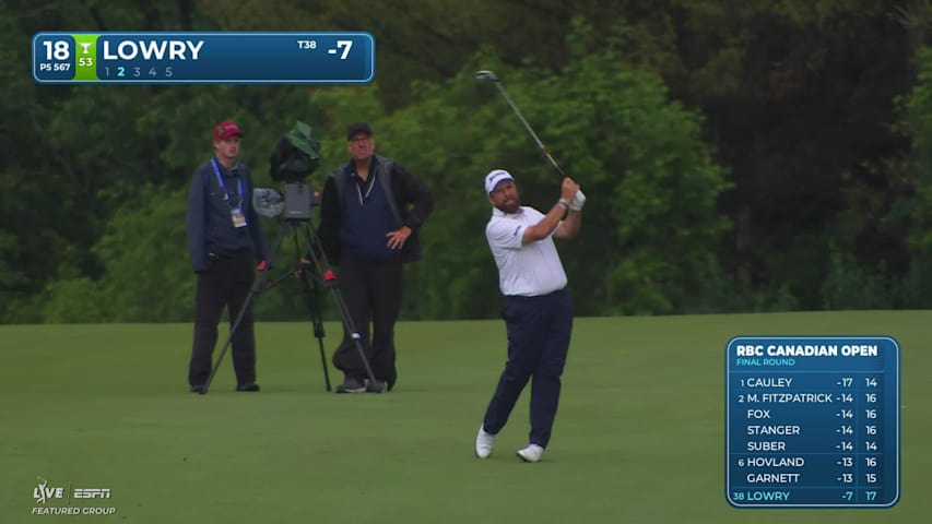 Shane Lowry reaches par-5 No. 18 in two, makes birdie at RBC Canadian