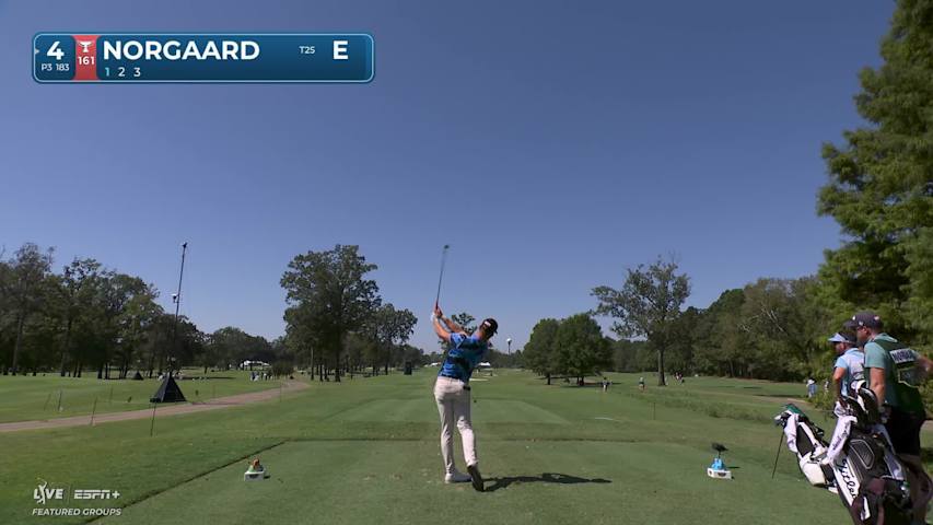 Niklas Norgaard with an Ace on par 3 No. 4 at Sanderson Farms
