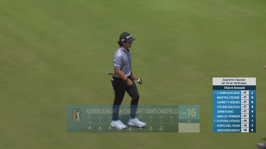 Dumont de Chassart/Chatfield makes birdie on No. 17 at Zurich Classic
