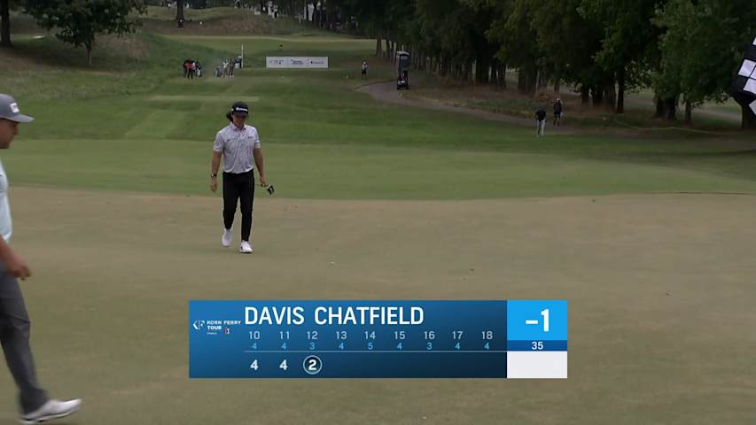 Davis Chatfield drains a 54-foot birdie putt at Simmons Bank Open