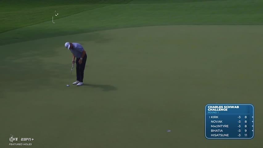 Michael Block rolls in birdie putt at Charles Schwab