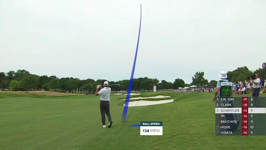 Scottie Scheffler's 193-yard approach sets up birdie on No. 10 at THE CJ CUP