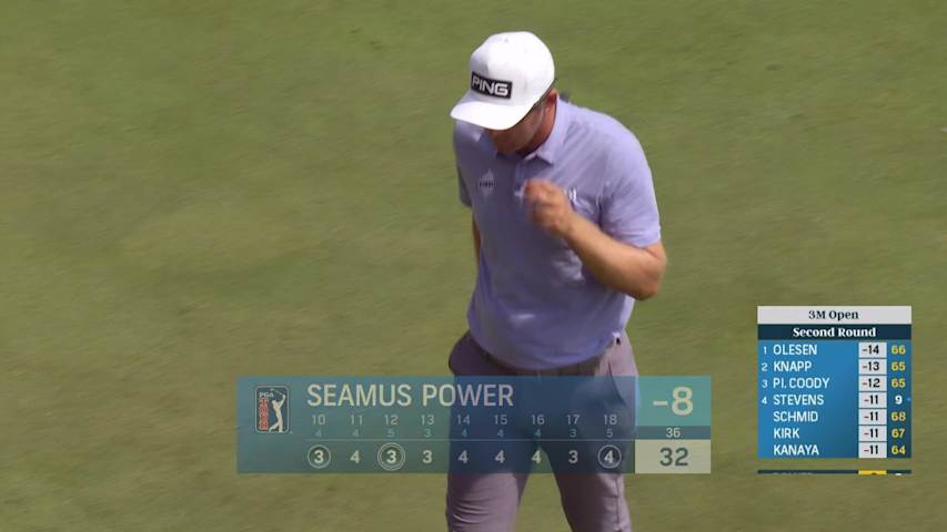 Seamus Power makes birdie on No. 18 at 3M Open