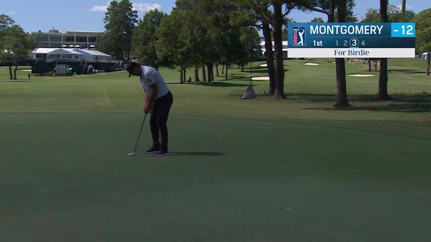 Taylor Montgomery sinks 18-foot birdie putt on No. 1 at Sanderson Farms