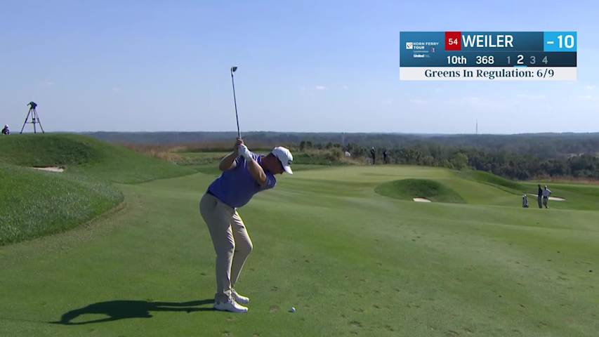 Joe Weiler makes birdie on No. 10 at Korn Ferry Tour Champ