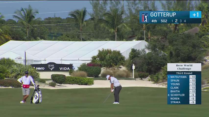 Chris Gotterup hits 191-yard approach to 15 feet, sets up birdie on No. 4 at Hero World Challenge