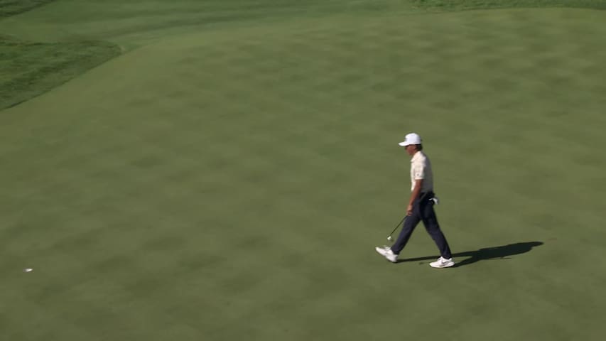 Kihei Akina sinks 23-foot birdie putt on No. 17 at Bank of Utah