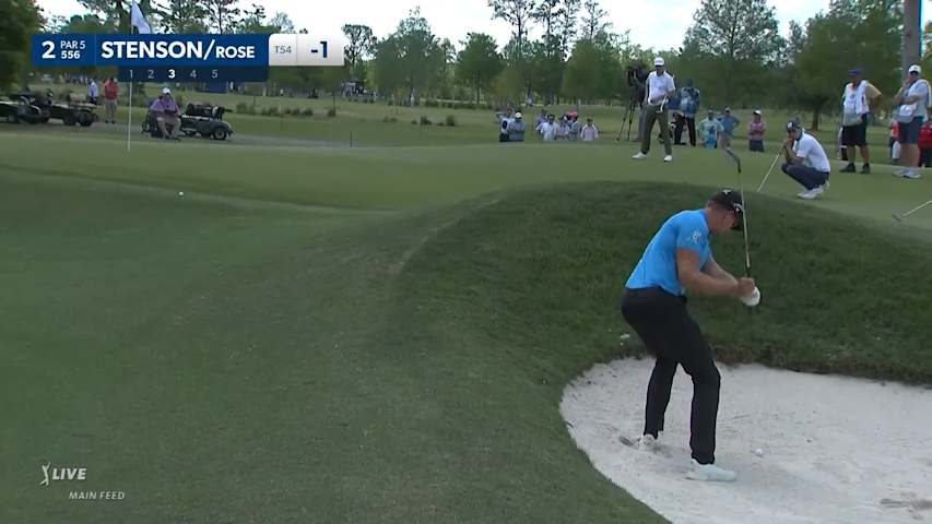 Henrik Stenson's bunker play leads to birdie at Zurich Classic