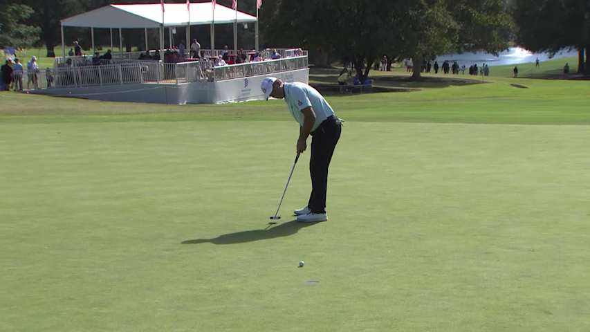 Retief Goosen makes birdie on No. 9 at Dominion Energy Charity Classic