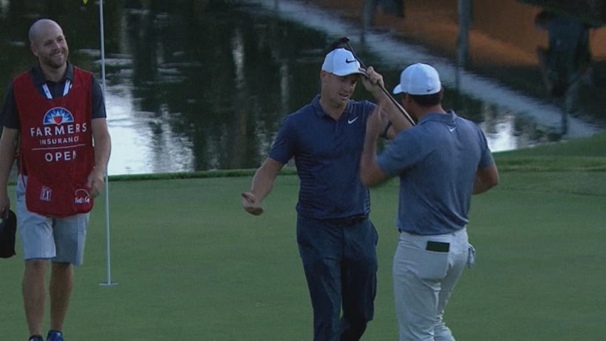 Best shots from all 5 playoff holes at the Farmers Insurance Open