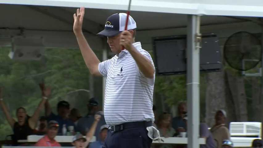 Davis Love III holes birdie putt at FURYK & FRIENDS