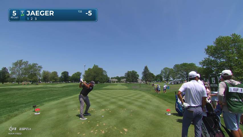 Stephan Jaeger makes birdie on No. 5 at Travelers