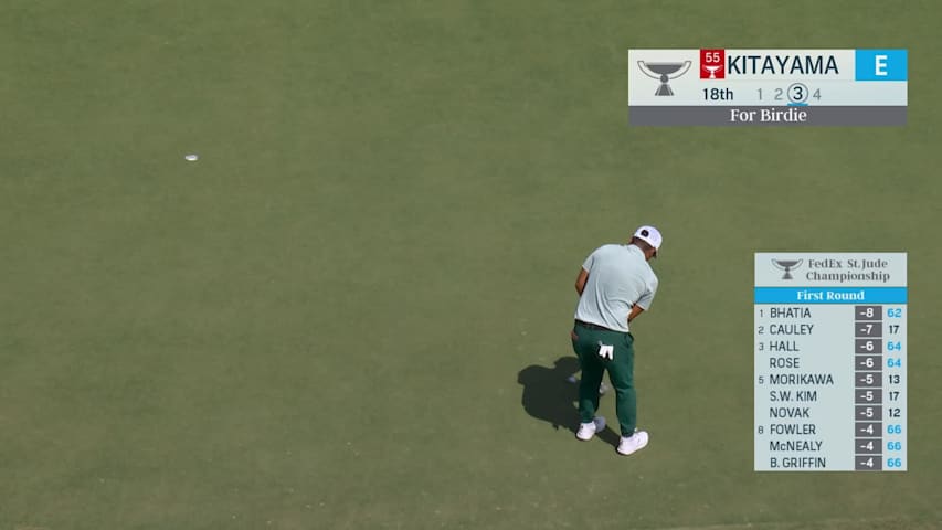 Kurt Kitayama makes birdie on No. 18 at FedEx St. Jude