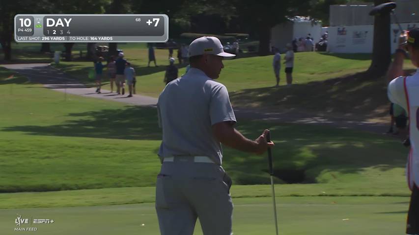 Jason Day makes birdie on No. 10 at FedEx St. Jude