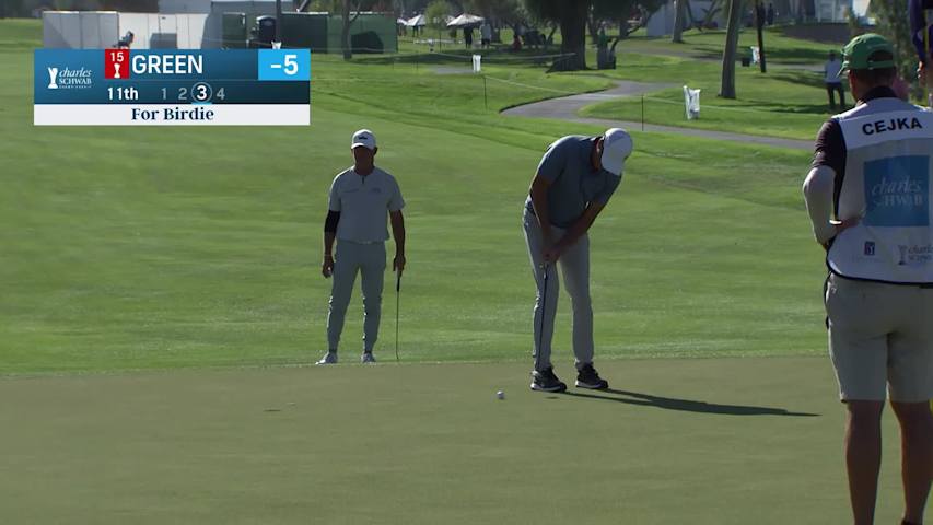 Richard Green makes birdie on No. 11 at Charles Schwab Cup Championship