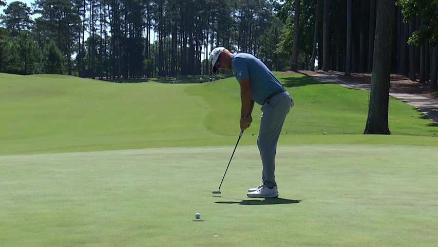 Ian Holt makes birdie on No. 15 at BMW Charity Pro-Am