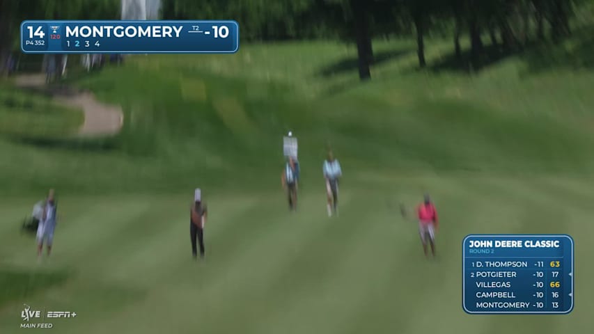 Taylor Montgomery surges to top of leaderboard with birdie at John Deere