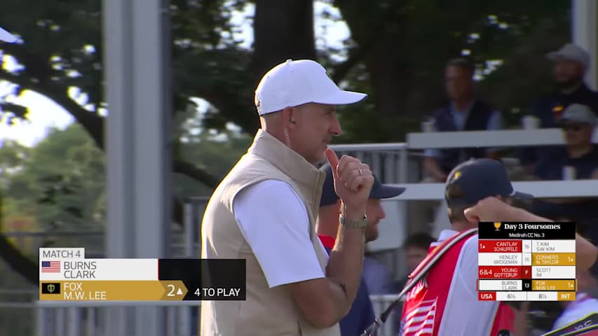 Fox/Lee makes birdie on No. 14 at the 2026 Presidents Cup