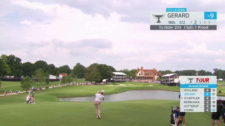 Ryan Gerard sinks 7-foot putt for birdie on No. 18 at TOUR Championship