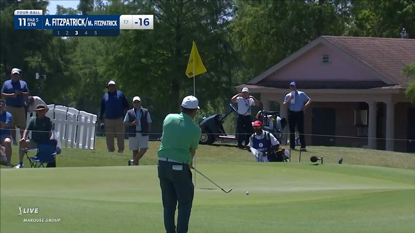 Alex Fitzpatrick gets up-and-down for birdie at Zurich Classic
