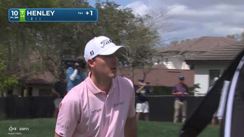 Russell Henley hits 108-yard approach to 2 feet, sets up birdie on No. 10 at Arnold Palmer