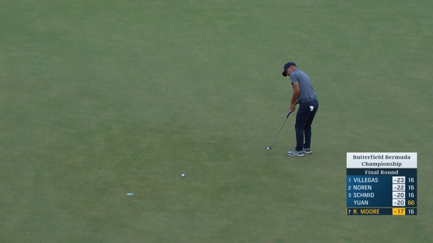Ryan Moore converts birdie putt at Butterfield Bermuda