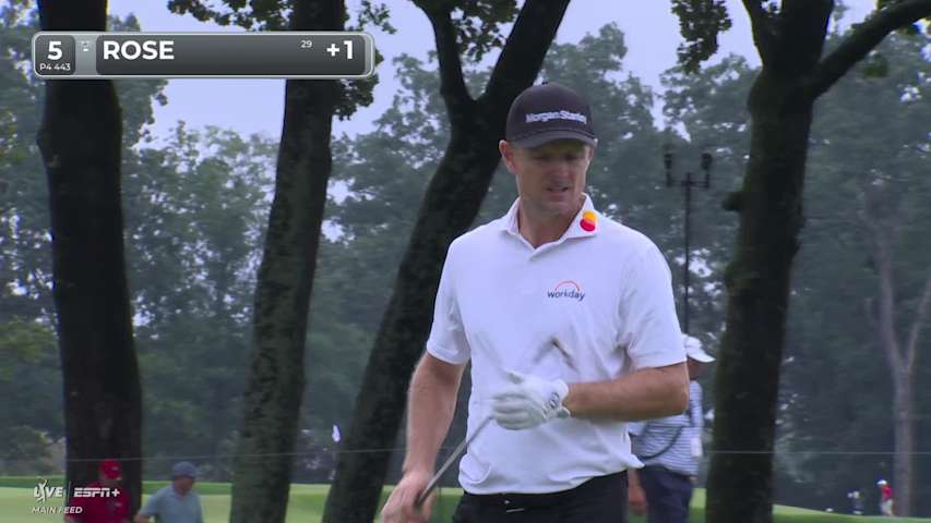 Justin Rose makes birdie on No. 5 at TOUR Championship