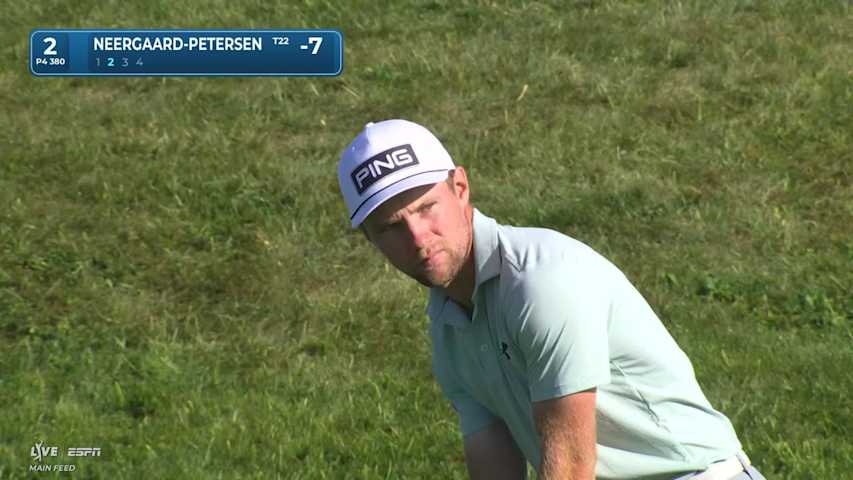 Rasmus Neergaard-Petersen hits 69-yard approach to 8 feet, sets up birdie on No. 2 at Farmers