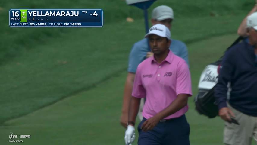 Sudarshan Yellamaraju hits 202-yard approach to 14 feet, sets up birdie on No. 16 at THE PLAYERS