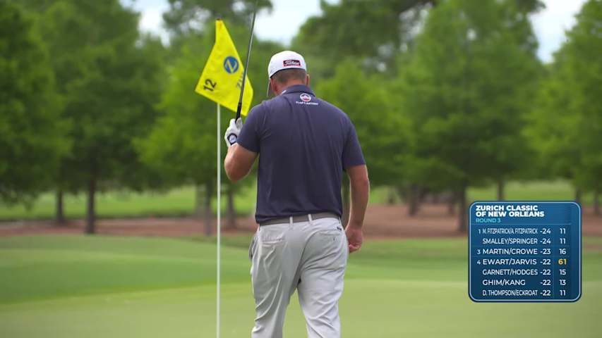 Horschel/Hoge holes out for birdie from 25-feet on No. 12 at Zurich Classic