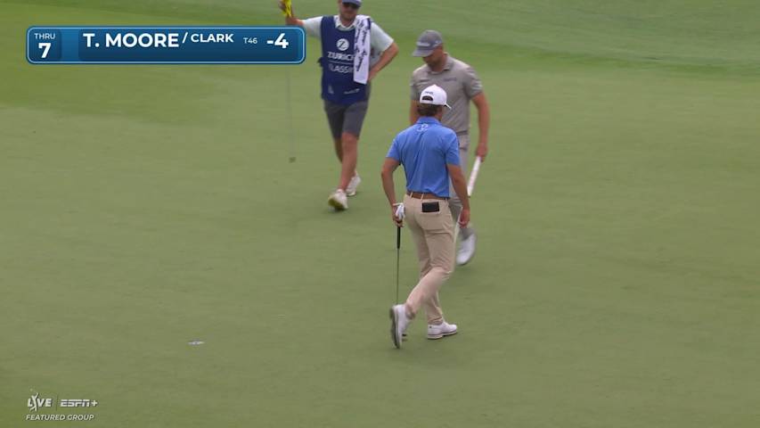 Taylor Moore makes birdie on No. 7 at Zurich Classic