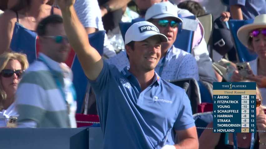 Viktor Hovland hits 127-yard tee shot to 5 feet, sets up birdie on No. 17 at THE PLAYERS