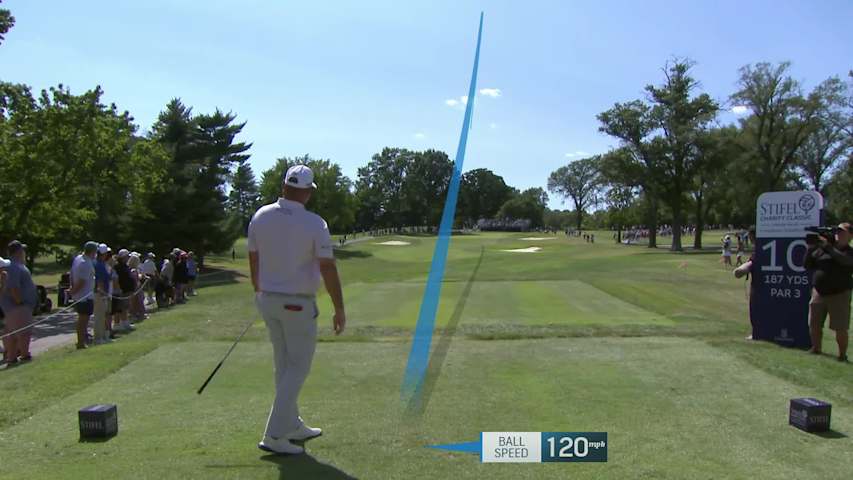 Thomas Bjørn makes birdie on No. 10 at Stifel Charity Classic