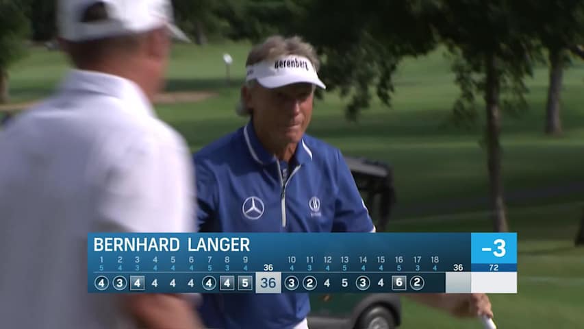 Bernhard Langer makes birdie on No. 17 at The Ally Challenge