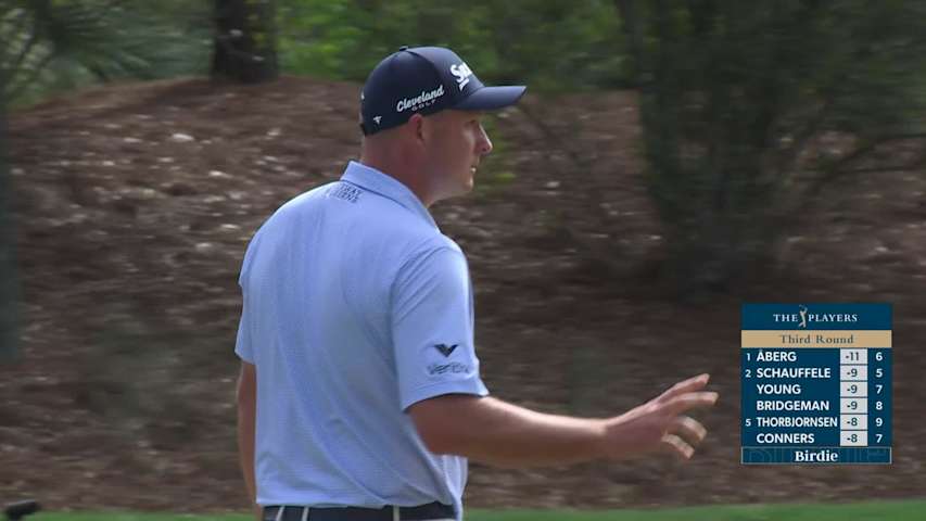 Sepp Straka sinks 18-foot birdie putt on No. 8 at THE PLAYERS