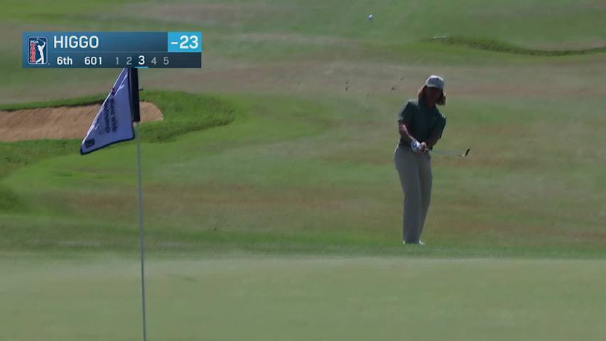 Garrick Higgo gets up-and-down for birdie on No. 6 at World Wide Technology