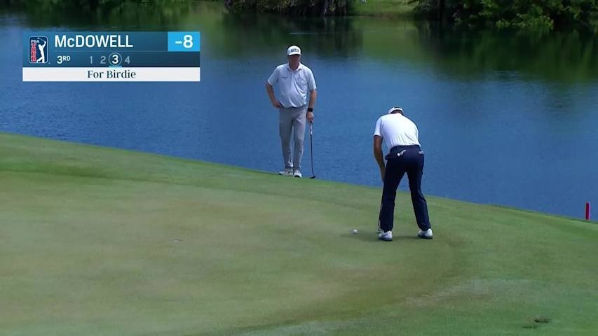 Graeme McDowell sinks birdie putt at Corales Puntacana