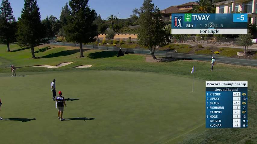 Kevin Tway buries 74-foot eagle putt at Procore