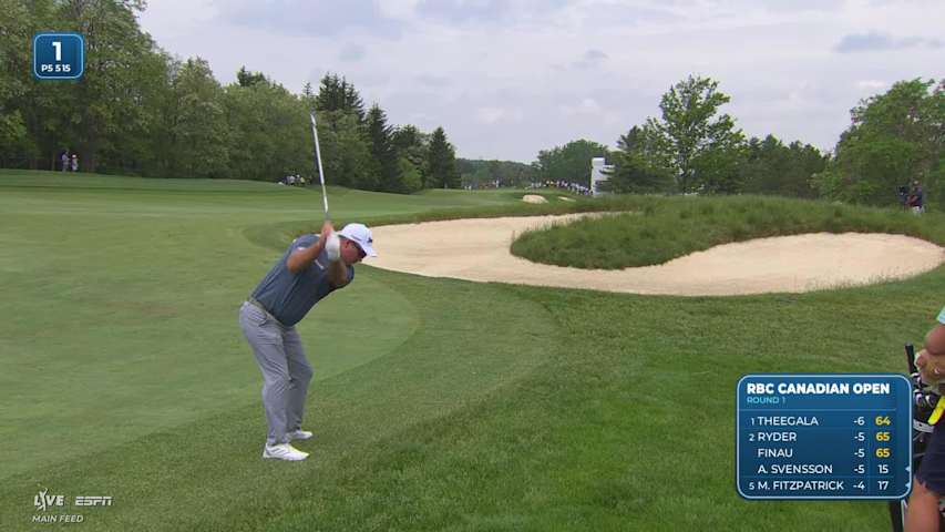 Ryan Fox sinks 7-foot putt for birdie on No. 1 at RBC Canadian
